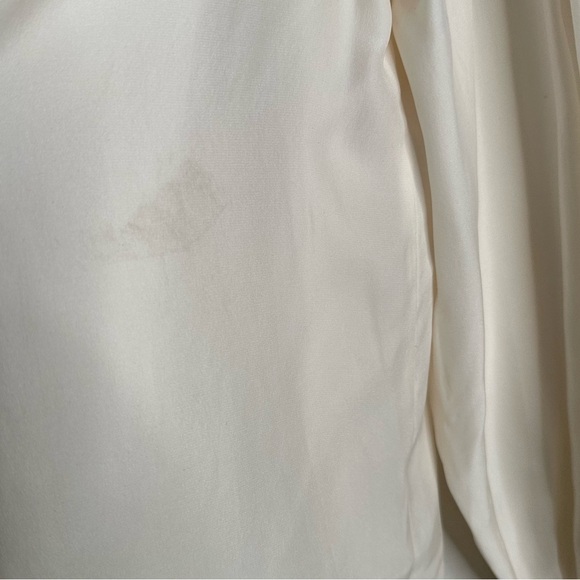 Frame | Cream Silk Button Down Top Size Small - Picture 8 of 11